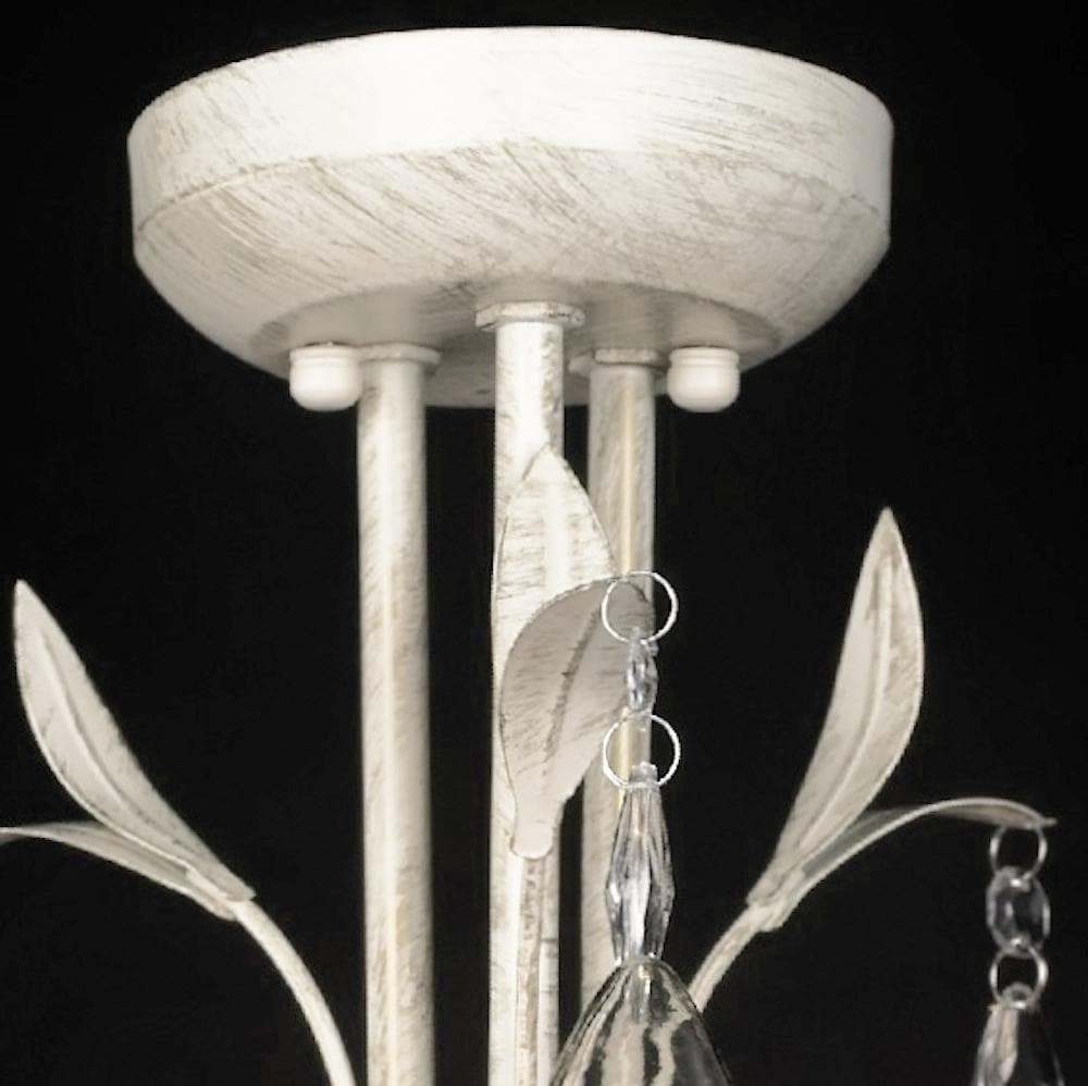 Harmony Leaf Chandelier 3 Light - White