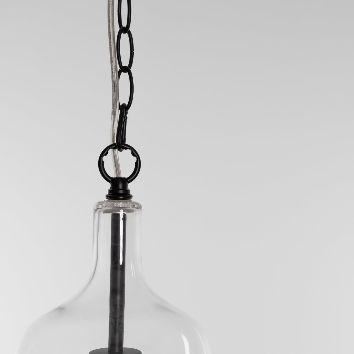 Kendal Glass Pendant Light - Black
