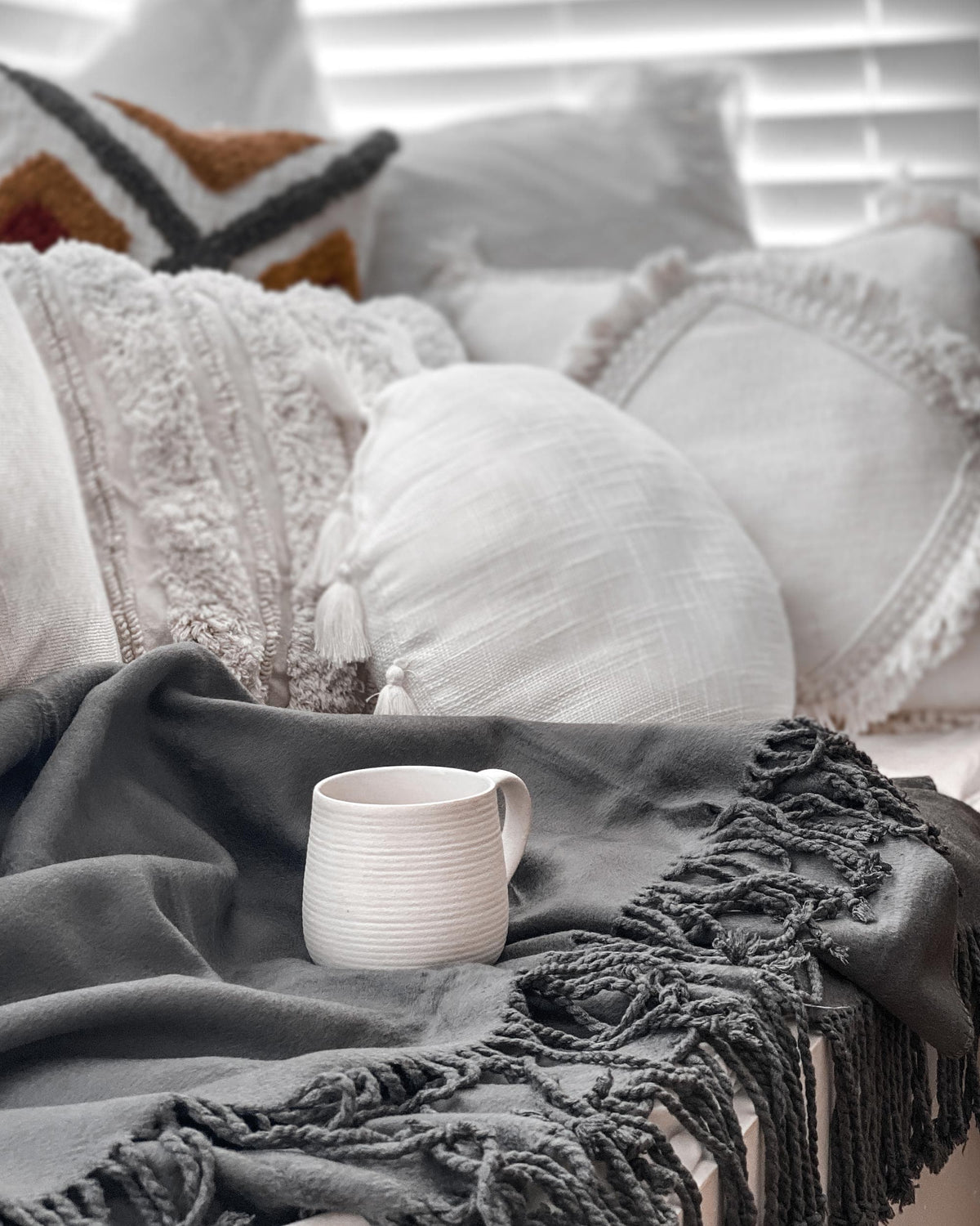 Luxury Bamboo Throw Blanket - Charcoal