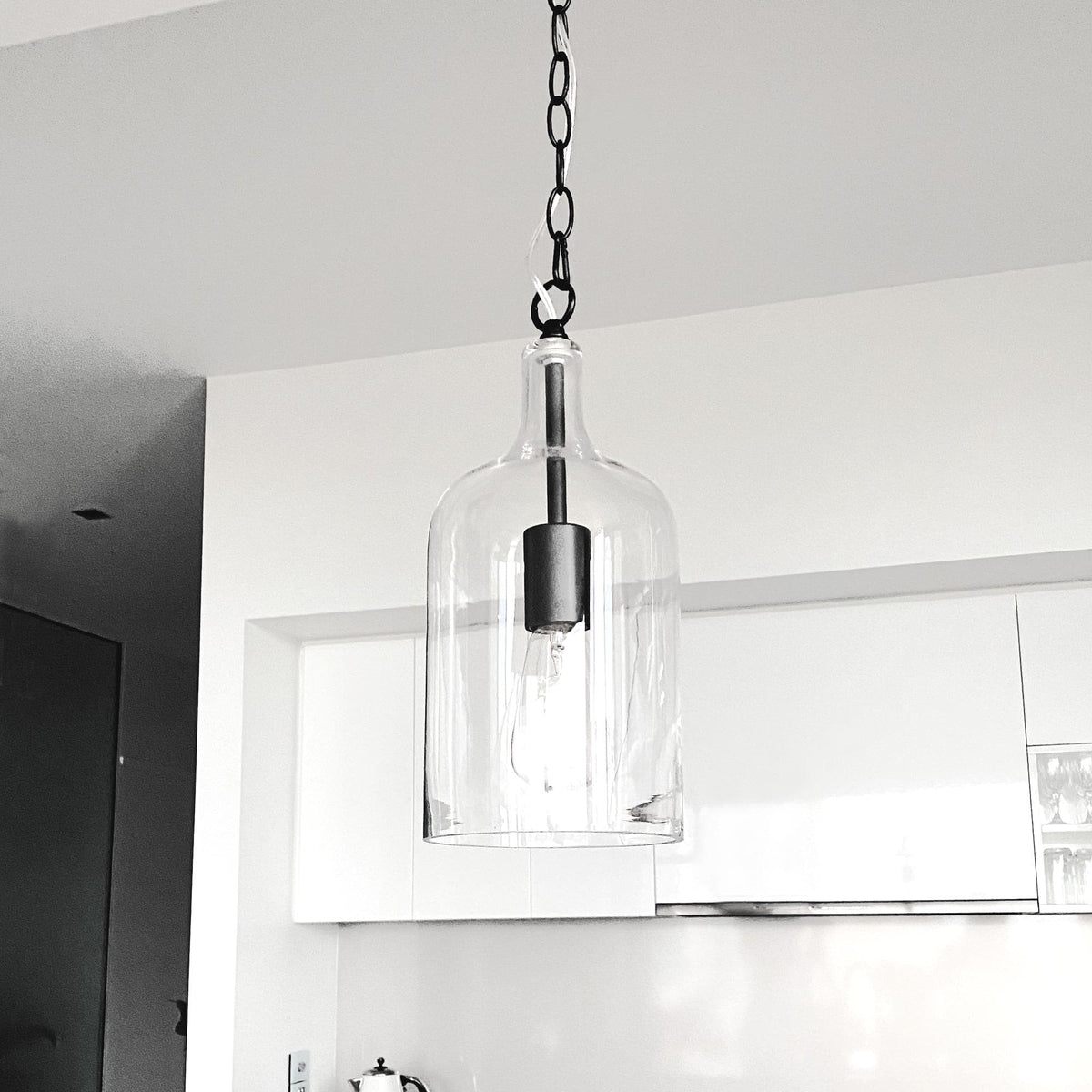 Kendal Glass Pendant Light - Black