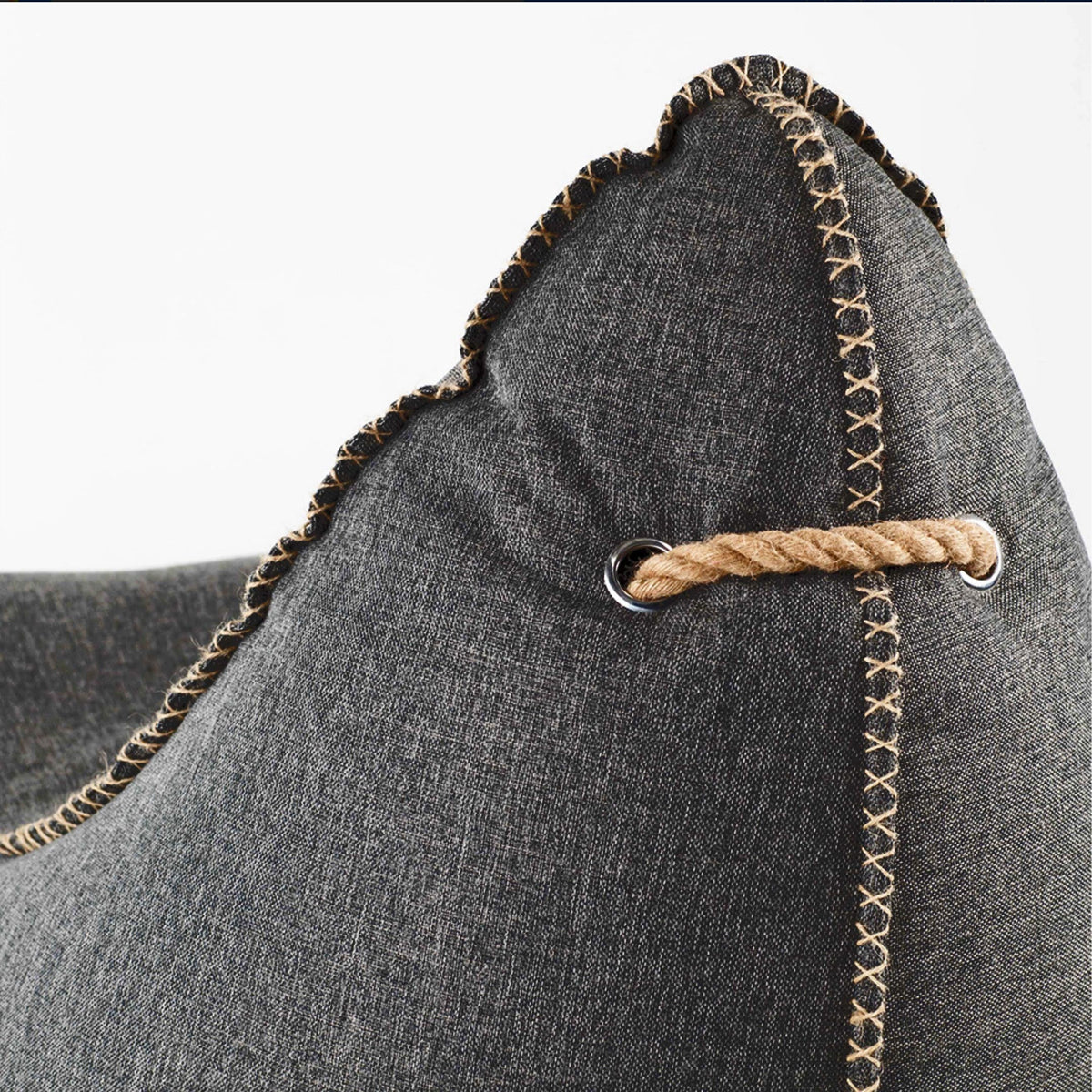 Knox Bean Bag and Ottoman - Charcoal