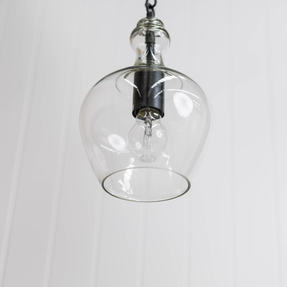 Valentine Glass Pendant Light - Matt Black