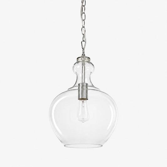 Valentine Glass Pendant Light - Chrome