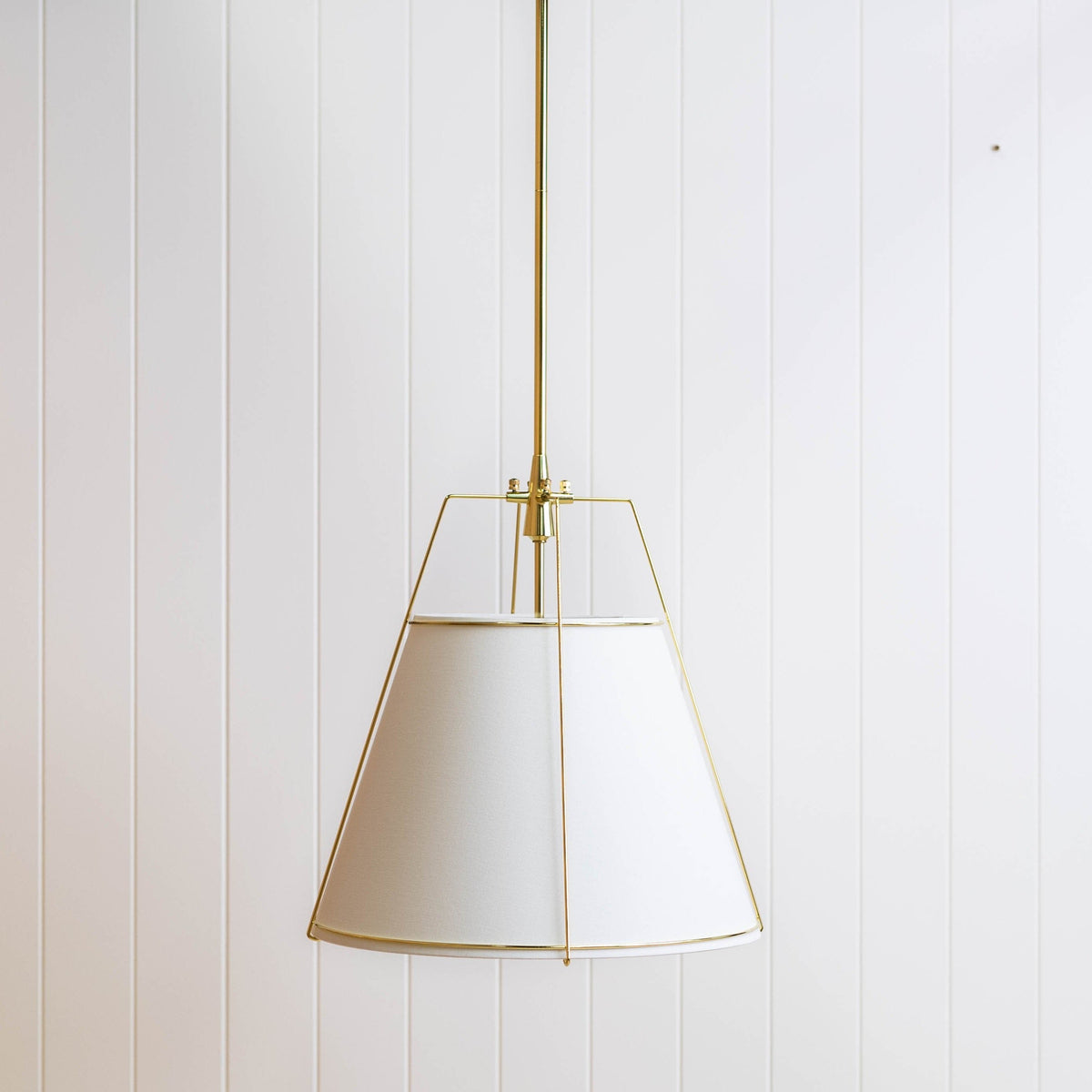 Jessie Pendant Light - White with Gold Hardware