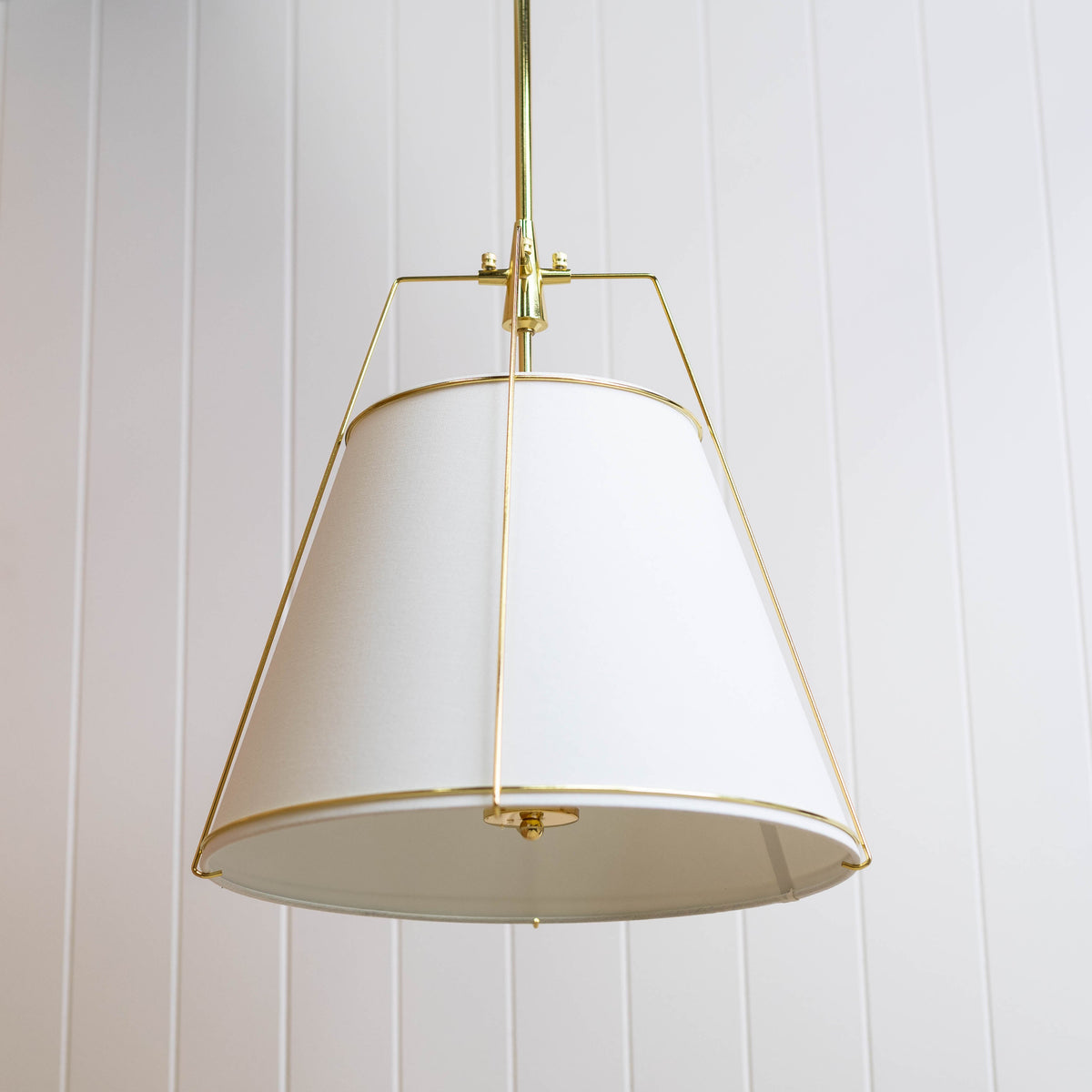 Jessie Pendant Light - White with Gold Hardware