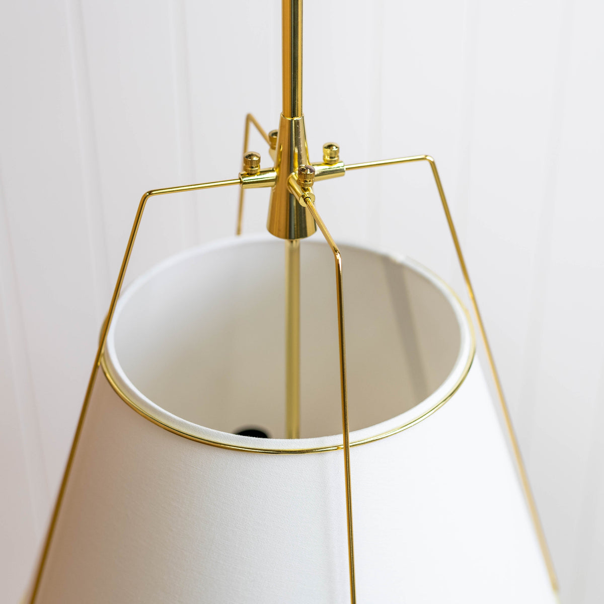 Jessie Pendant Light - White with Gold Hardware