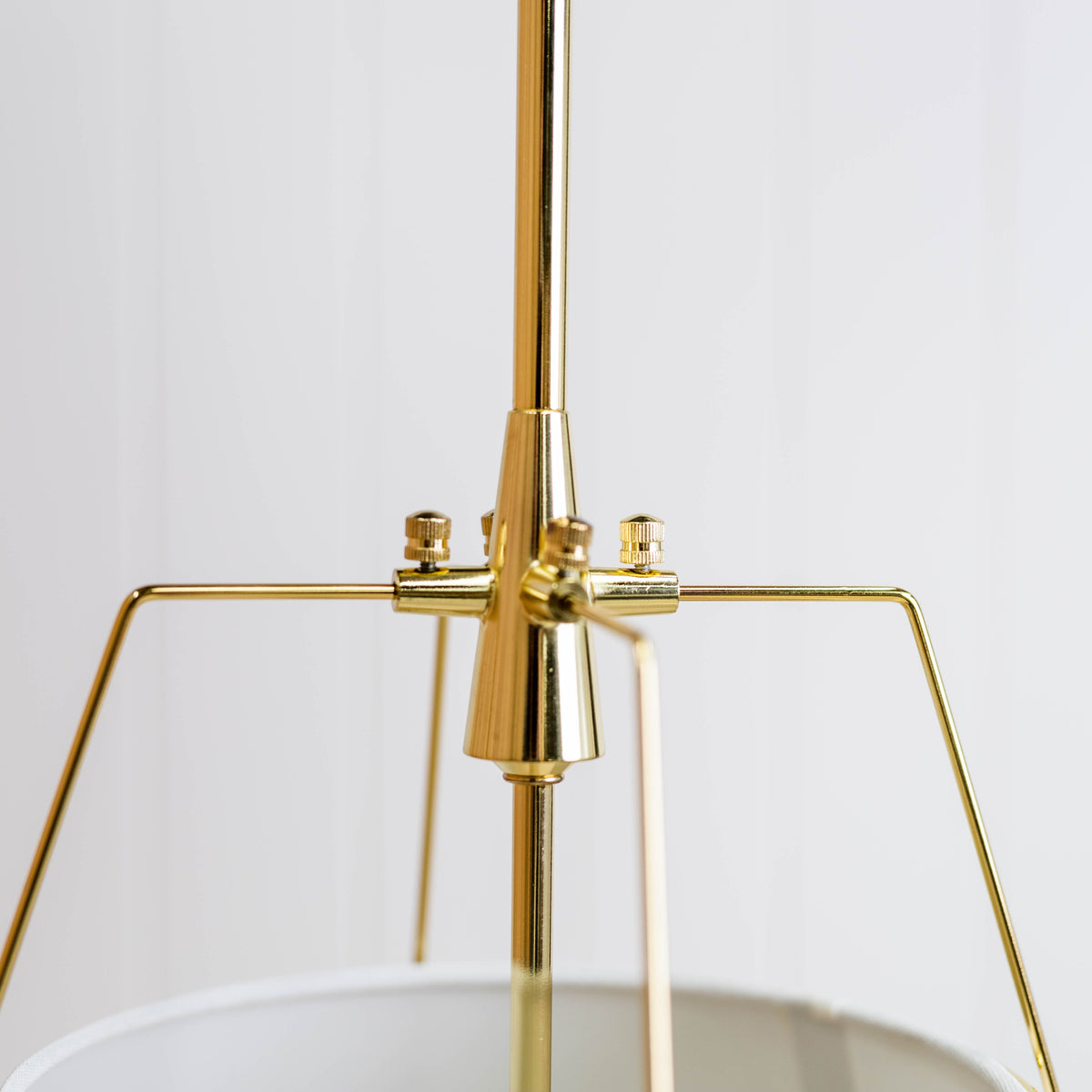 Jessie Pendant Light - White with Gold Hardware