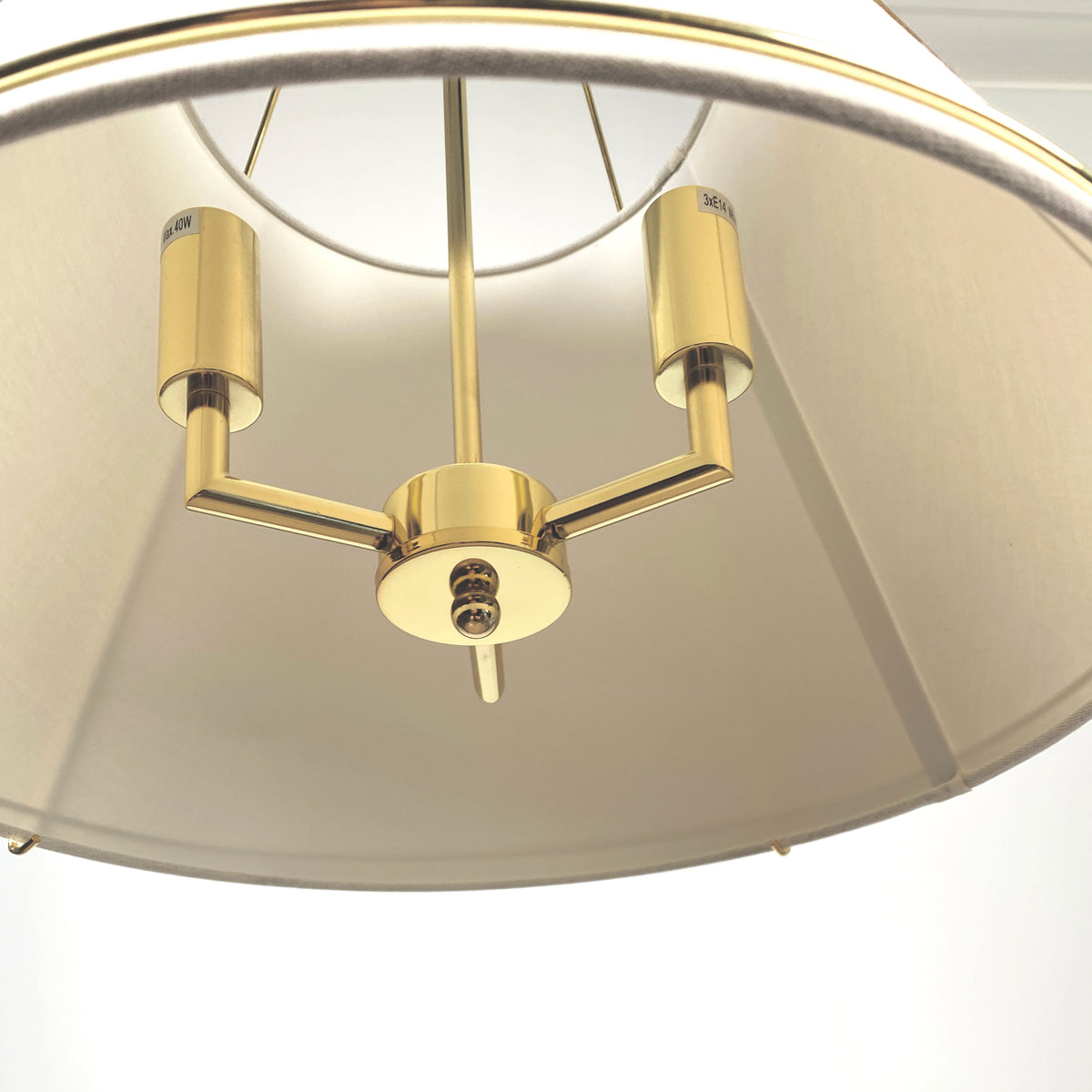 Jessie Pendant Light - White with Gold Hardware