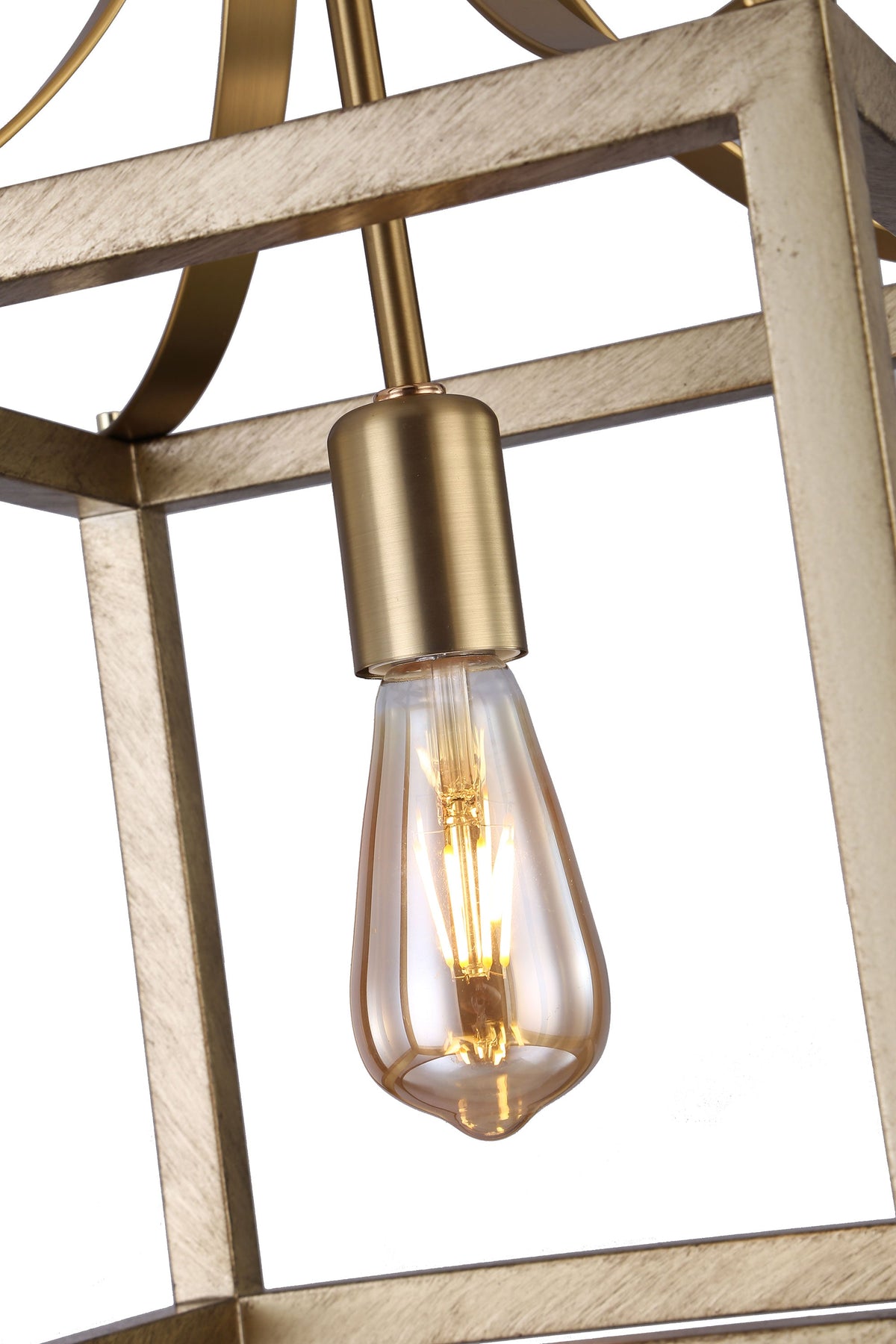 Langham Hampton Style Lantern Pendant Light - Brushed Gold