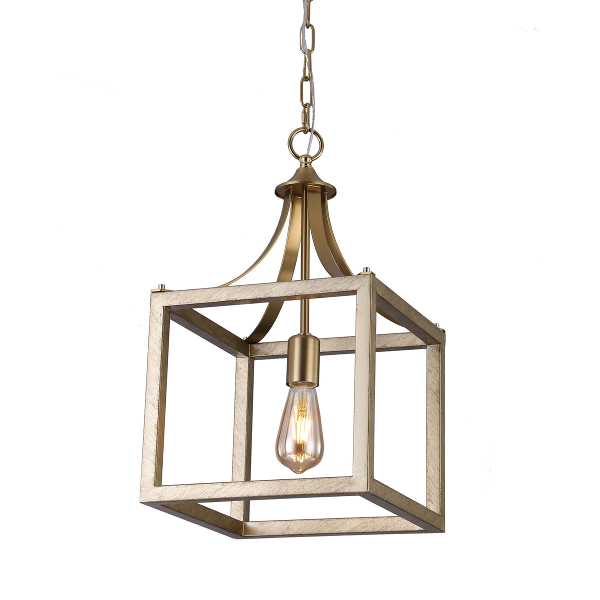 Langham Hampton Style Lantern Pendant Light - Brushed Gold
