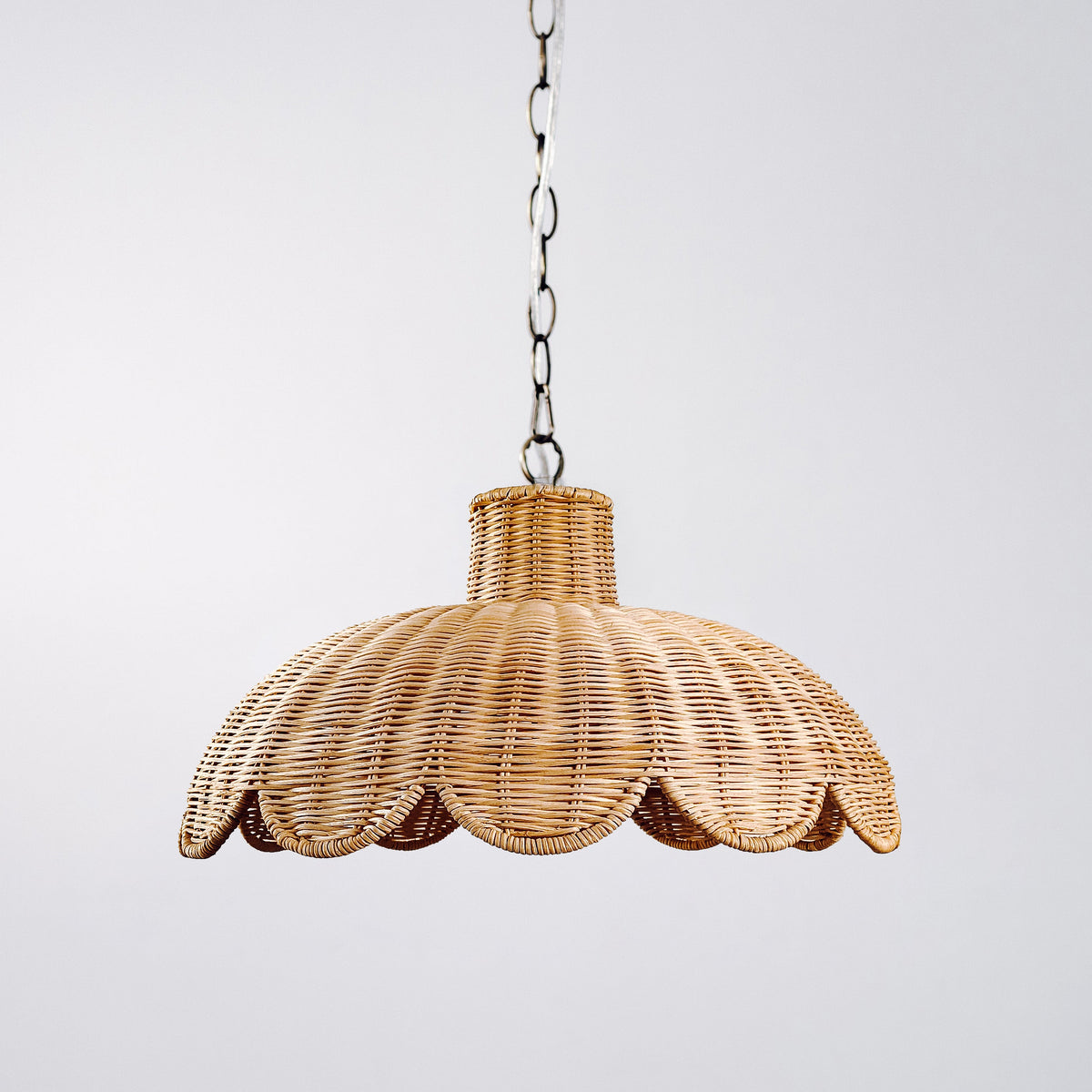 Alice Scallop Rattan Pendant Light - Natural