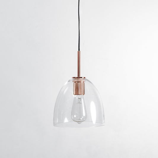 Preston Glass Pendant Light - Copper