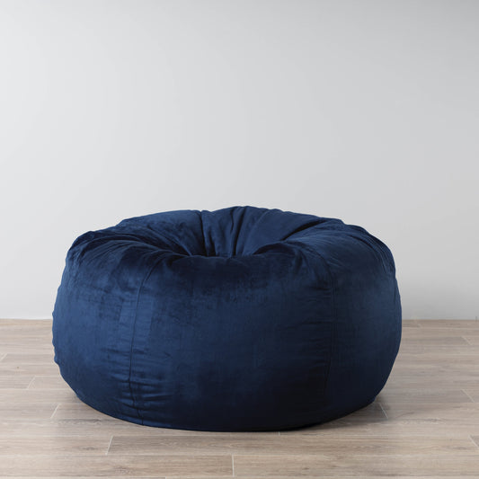 Pierre Fur Bean Bag - Navy Blue
