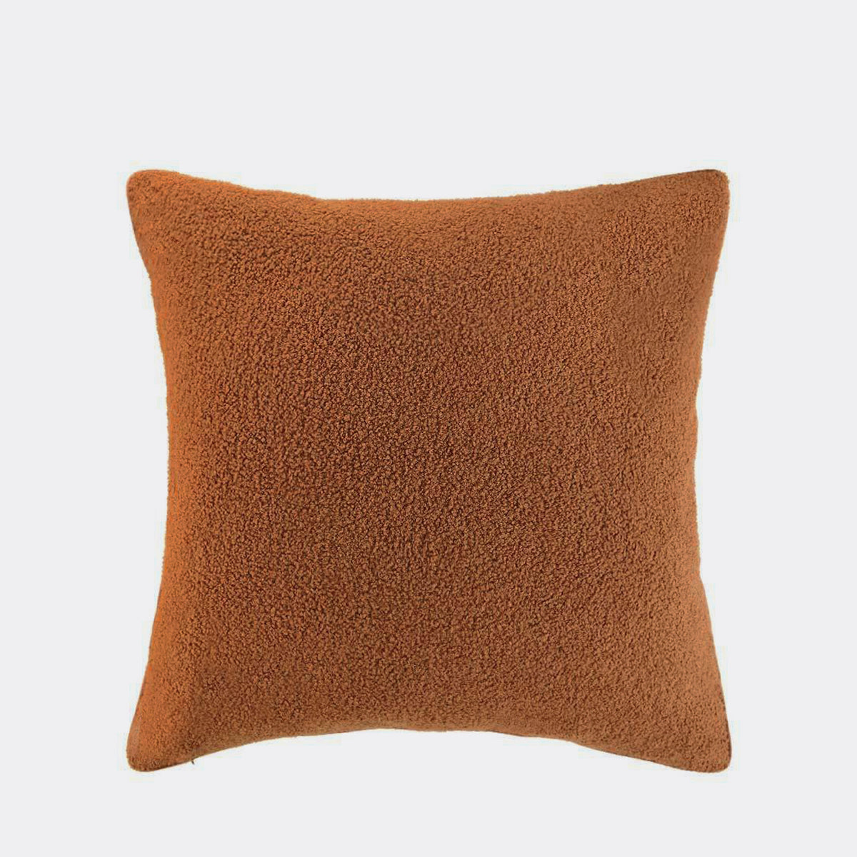 Boucle Teddy Cushion Cover + Insert - Rust