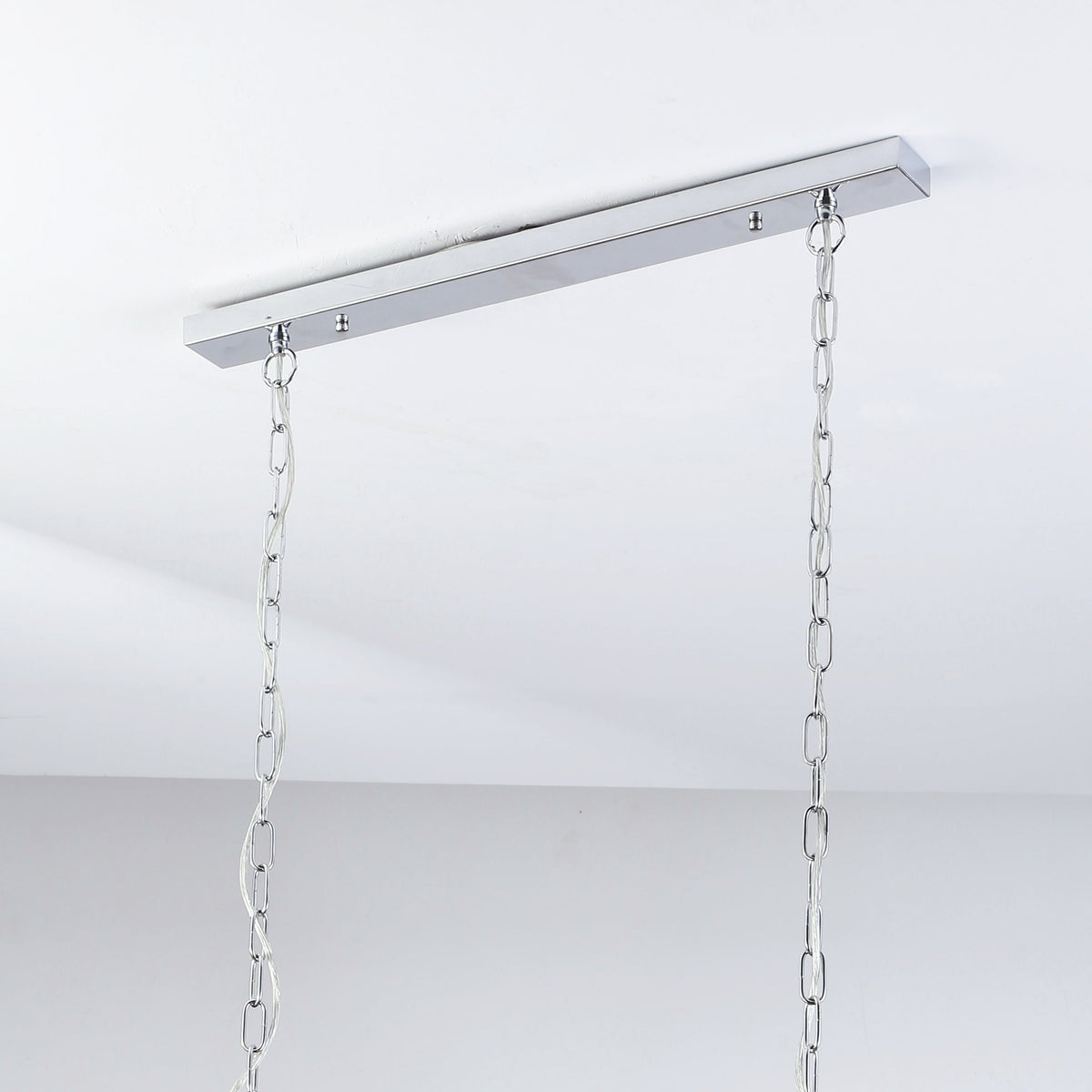 Langham Hampton Style Dining Room Pendant Light - Brushed Chrome