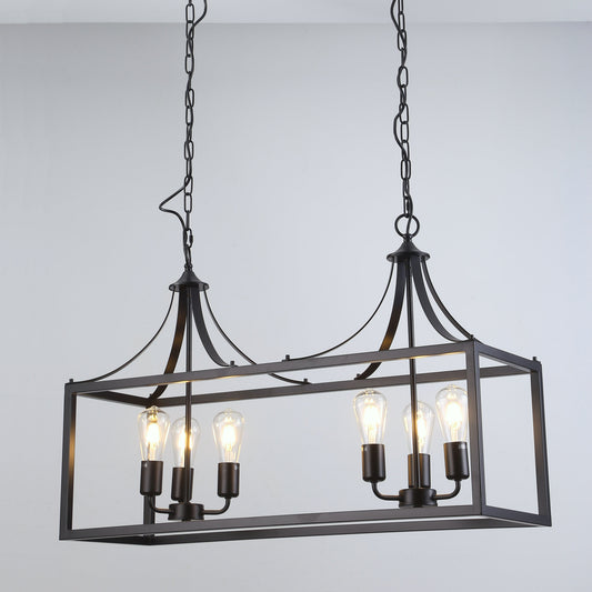 Langham Hampton Style Dining Room Pendant Light - Black