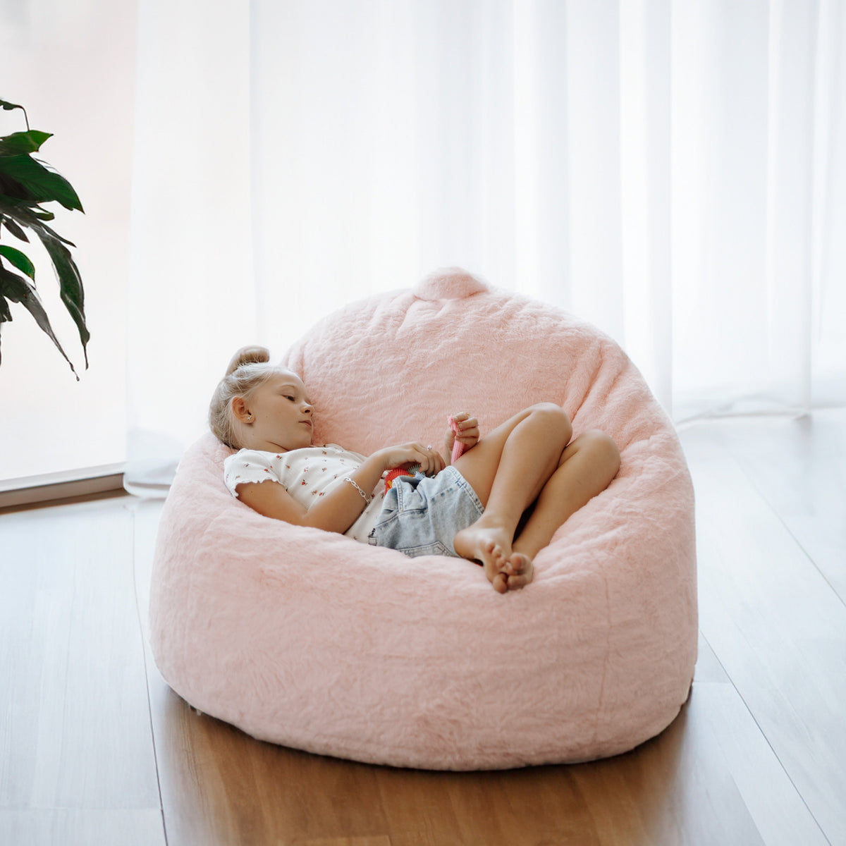 DreamPod® Mini Beanbag Chair - Soft Pink