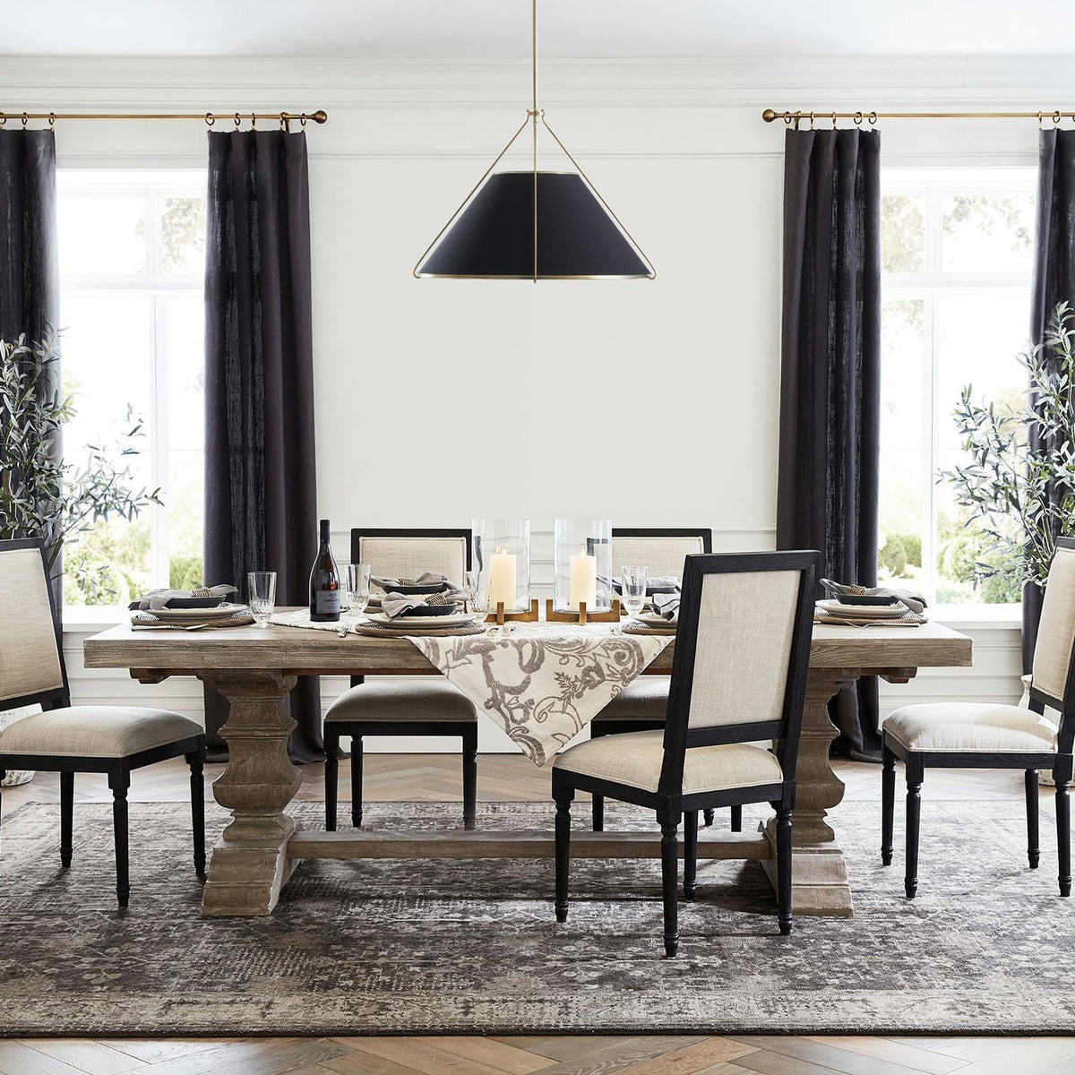 Celeste Brass Pendant Light - Black