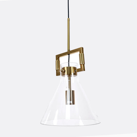 Maya Glass Pendant Light - Gold Hardware