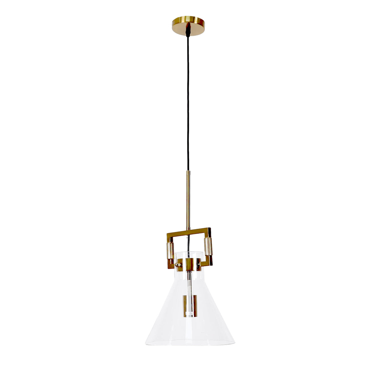 Maya Glass Pendant Light - Gold Hardware