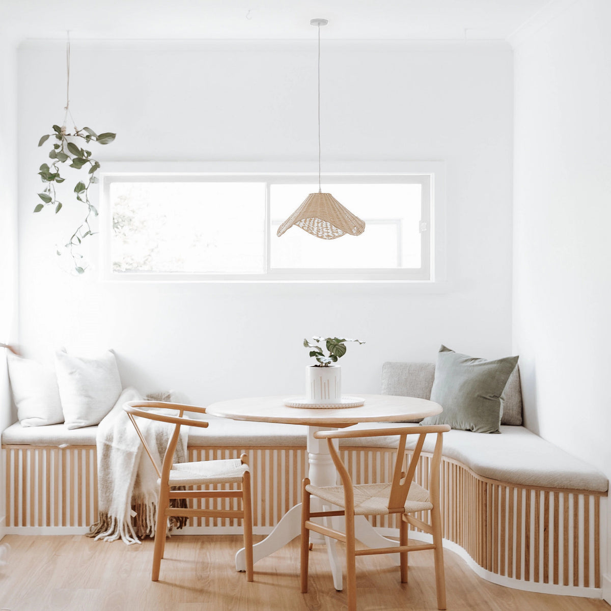 Molly Rattan Pendant Light - Wavy Rattan