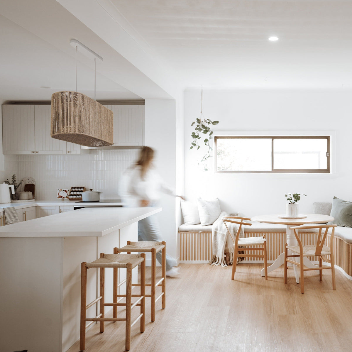 Elphin Dining Rope Pendant Light - Natural