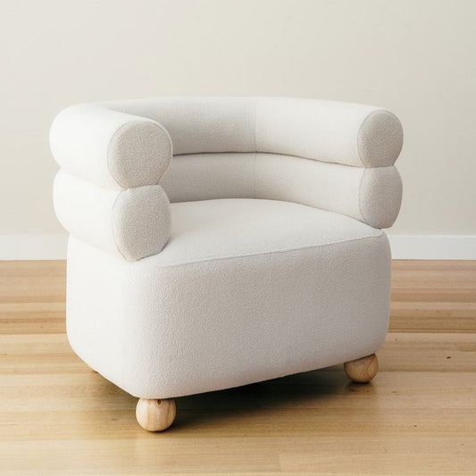 Logan Boucle Armchair - White