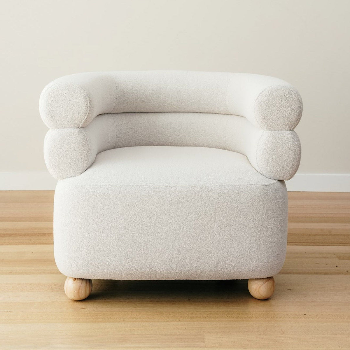 Logan Boucle Armchair - White