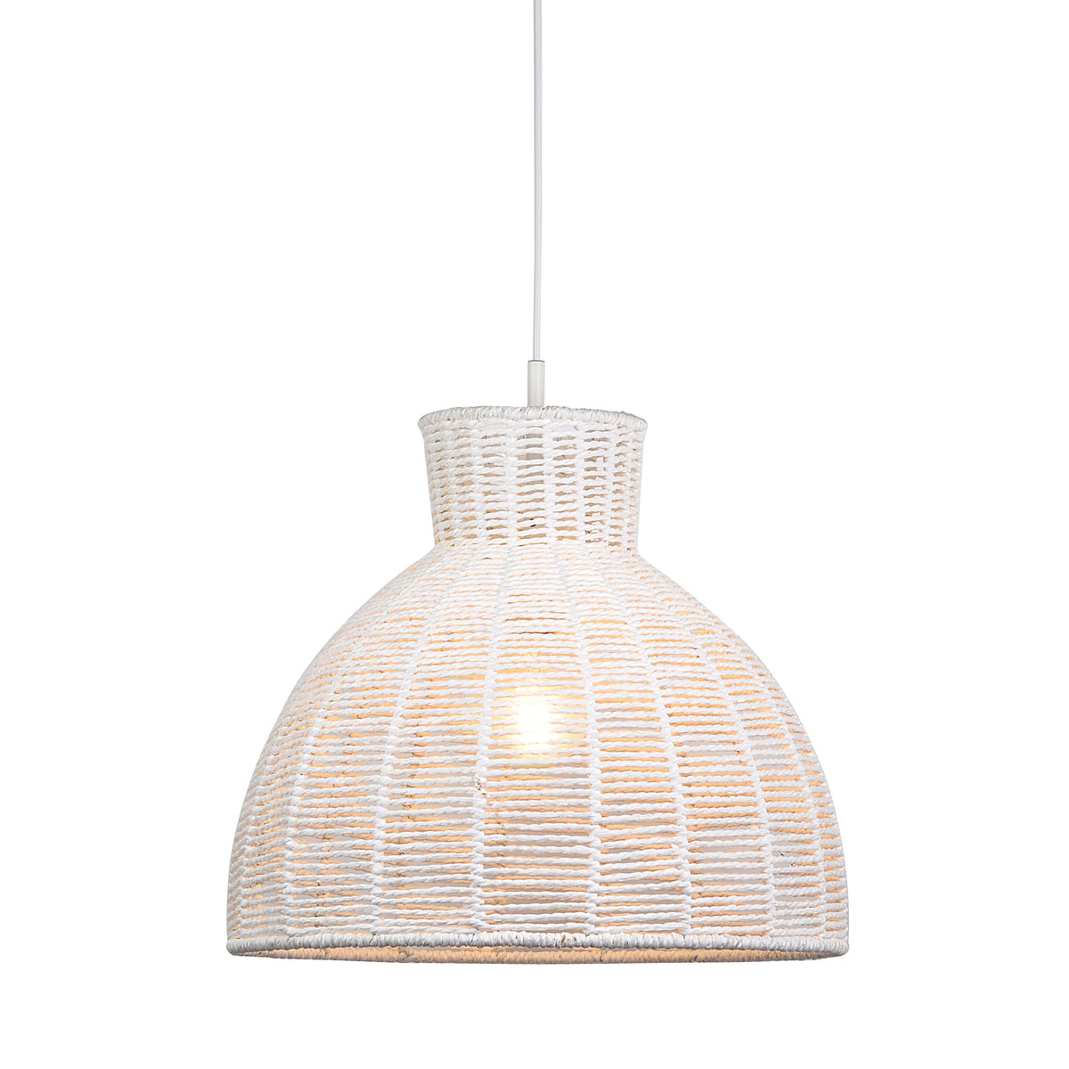 Kellie Rope Pendant Light - White