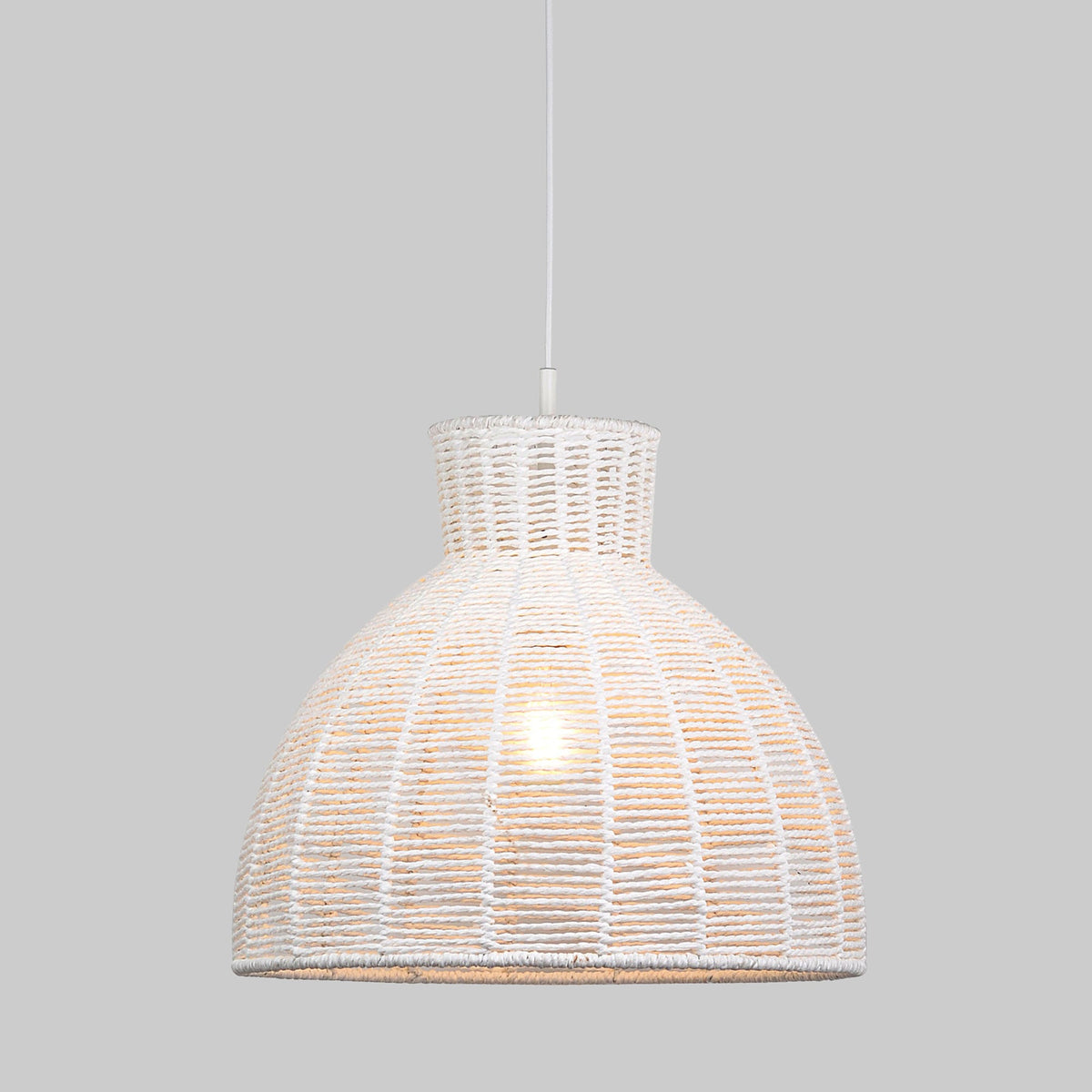Kellie Rope Pendant Light - White