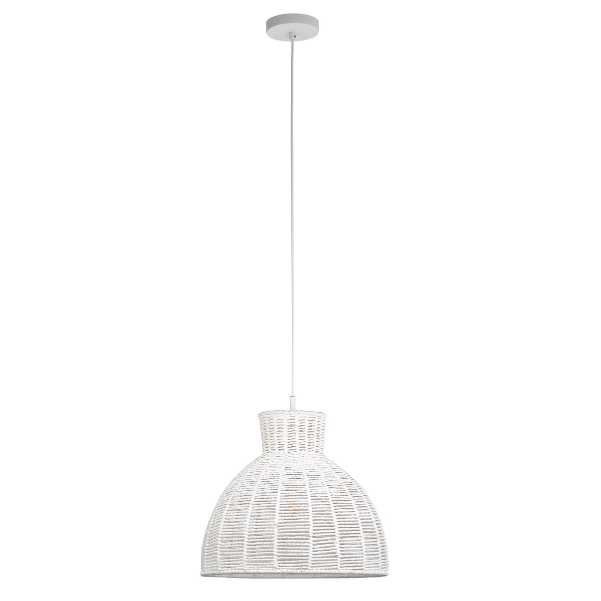 Kellie Rope Pendant Light - White