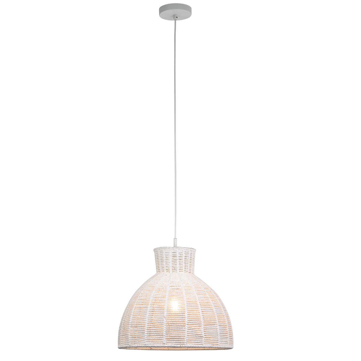 Kellie Rope Pendant Light - White