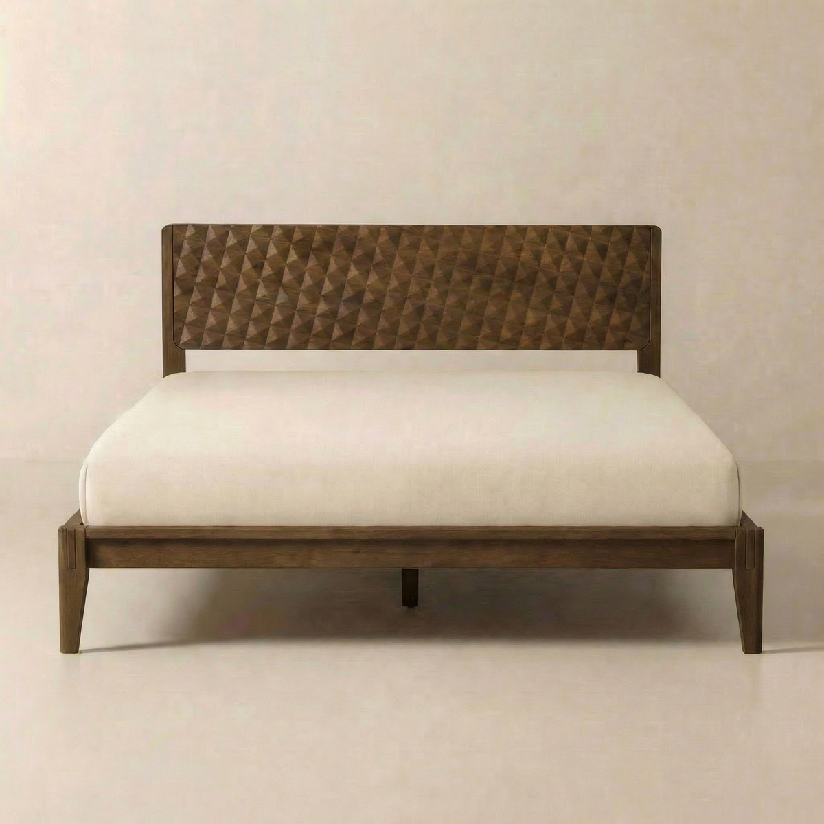 Sapa Solid Wood Platform Bed Frame With Headboard