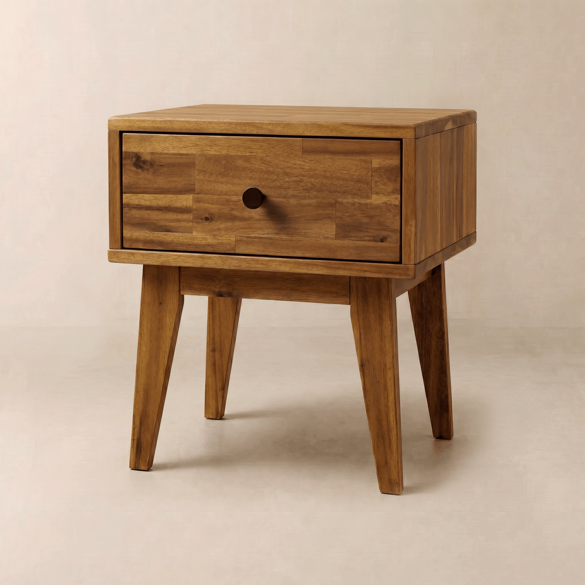 Acacia Sofia Solid Wood Beside Table With 1 Drawer