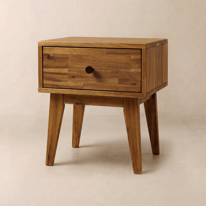 Acacia Sofia Solid Wood Beside Table With 1 Drawer