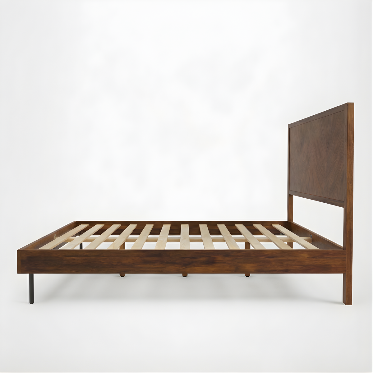 Alander Solid Wood Bed Frame with Headboard