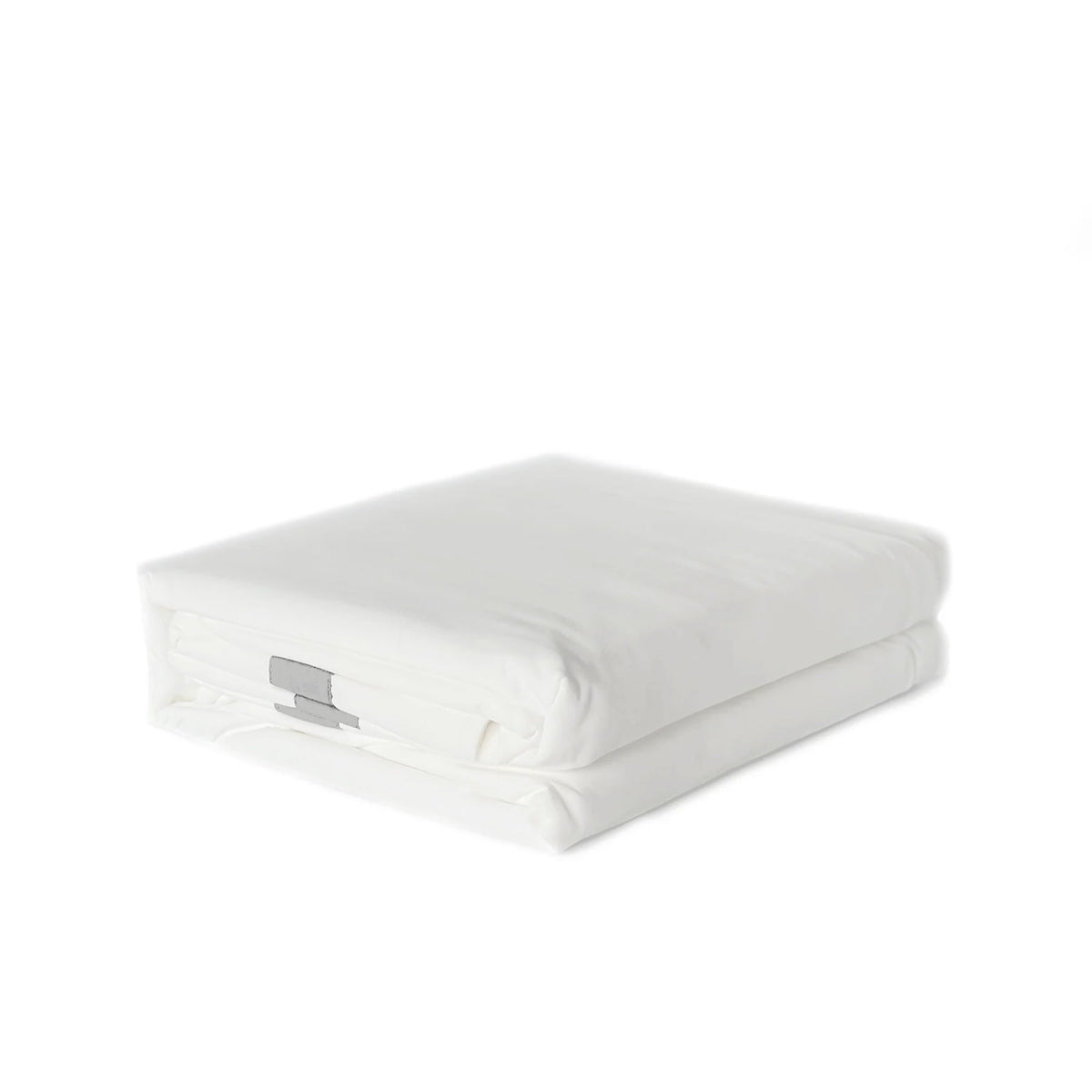 Ava Collection Queen Size White Quilt Cover Set - Light Grey Trim