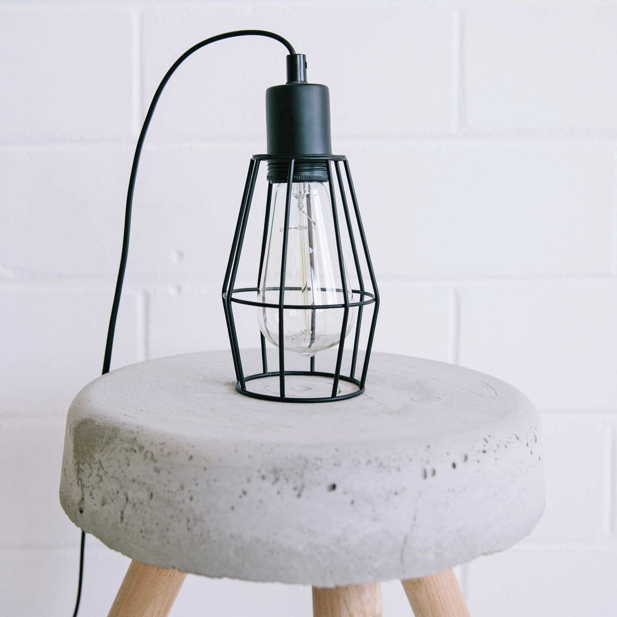 Watson Industrial Cage Light - Black