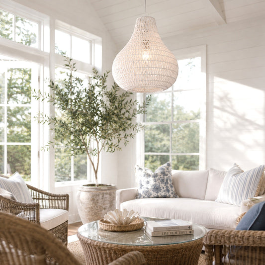 Byron Rope Pendant Light - White