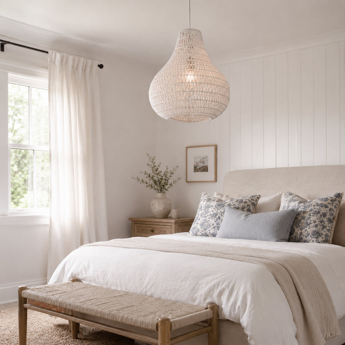 Byron Rope Pendant Light - White