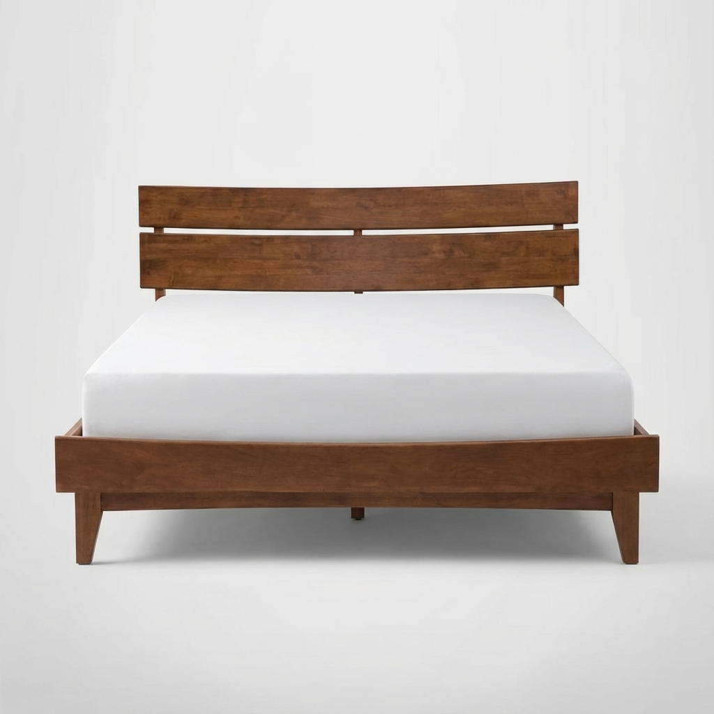 Aurora Solid Wood Bed Frame with headboard
