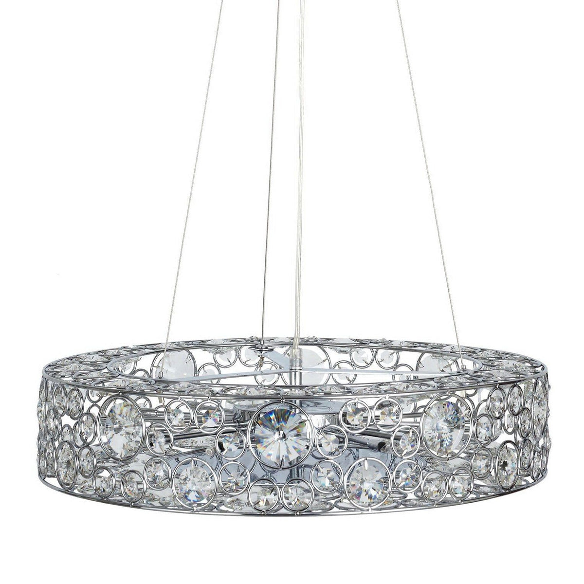 Chateau Crystal Pendant Light - Chrome