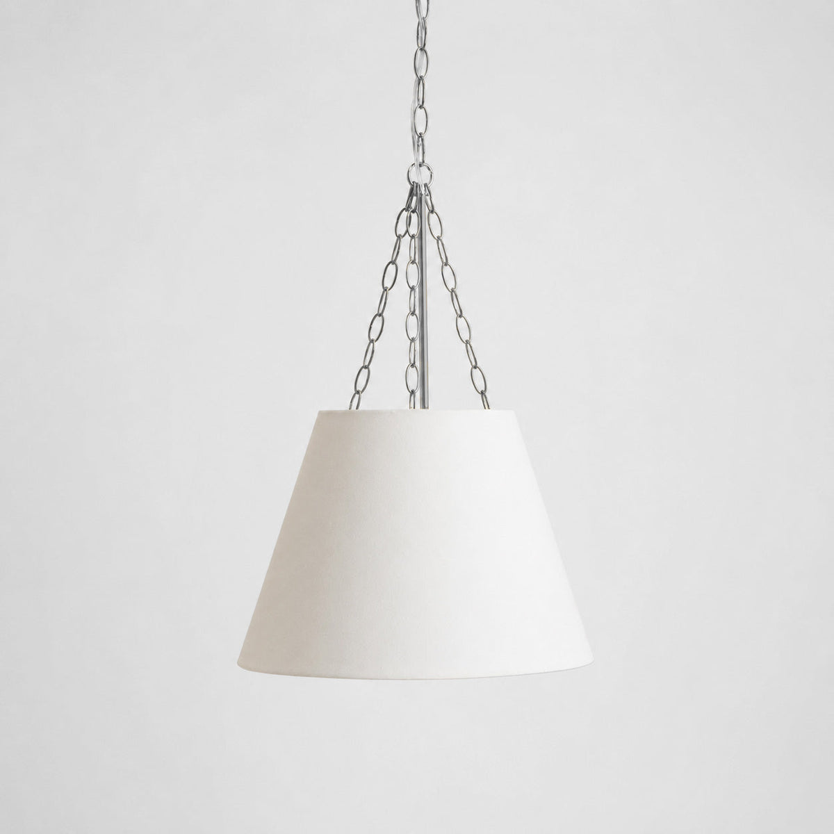 Chloe Pendant Light - White with Nickel Hardware