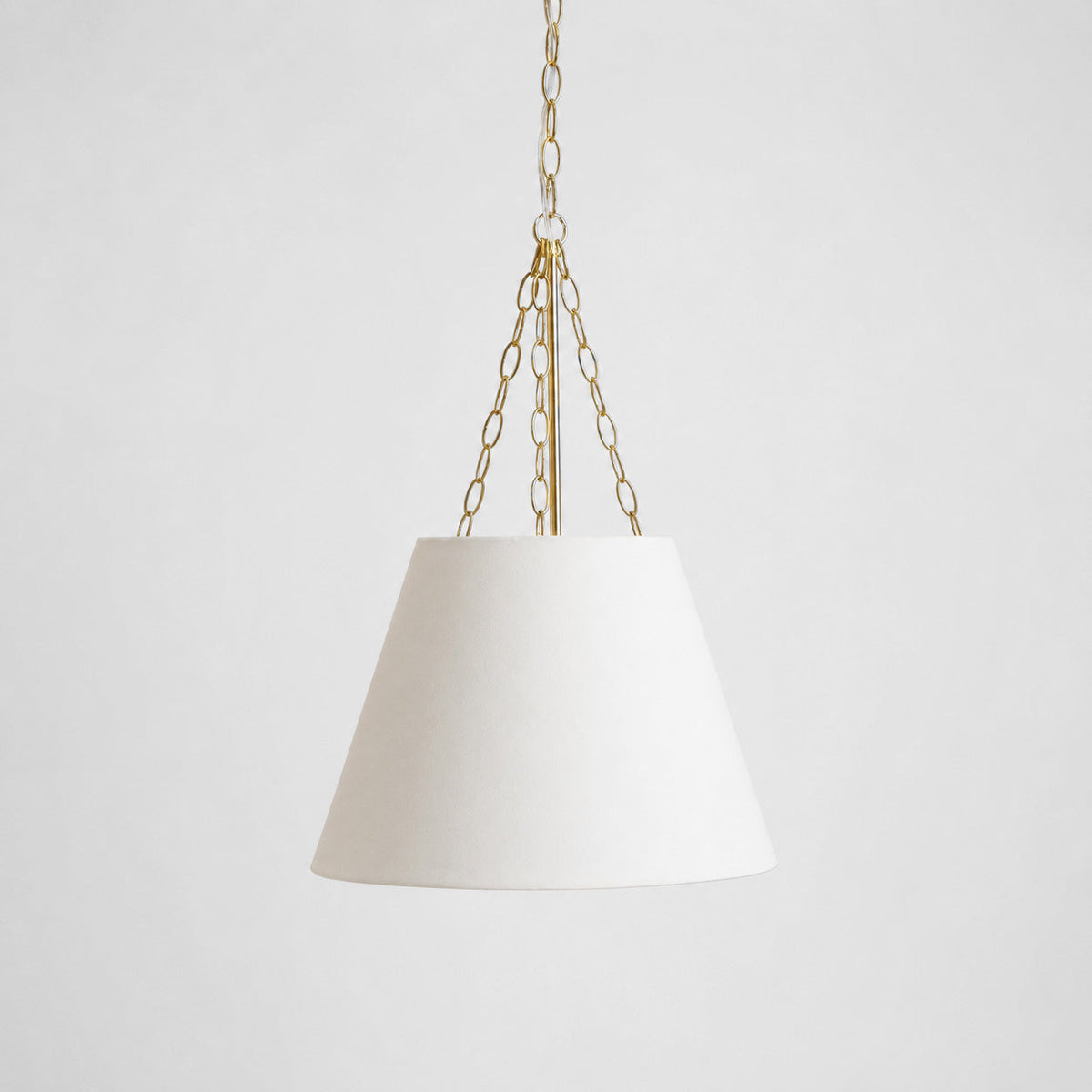 Chloe Pendant Light - White with Gold Hardware