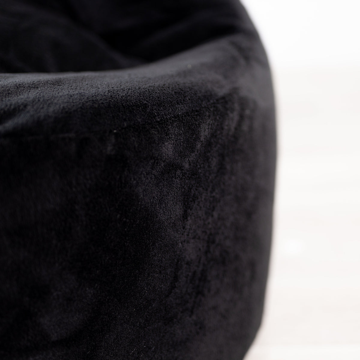 Lounger Plush Fur Bean Bag Chair Cover - Black