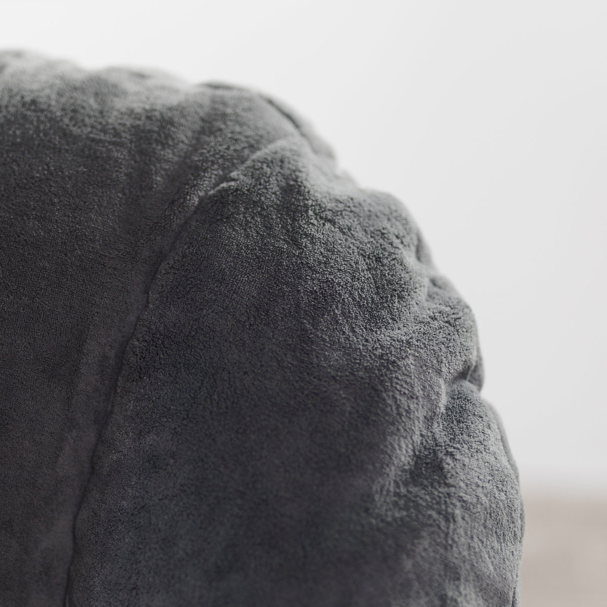 Lounger Plush Fur Bean Bag Chair Cover - Charcoal