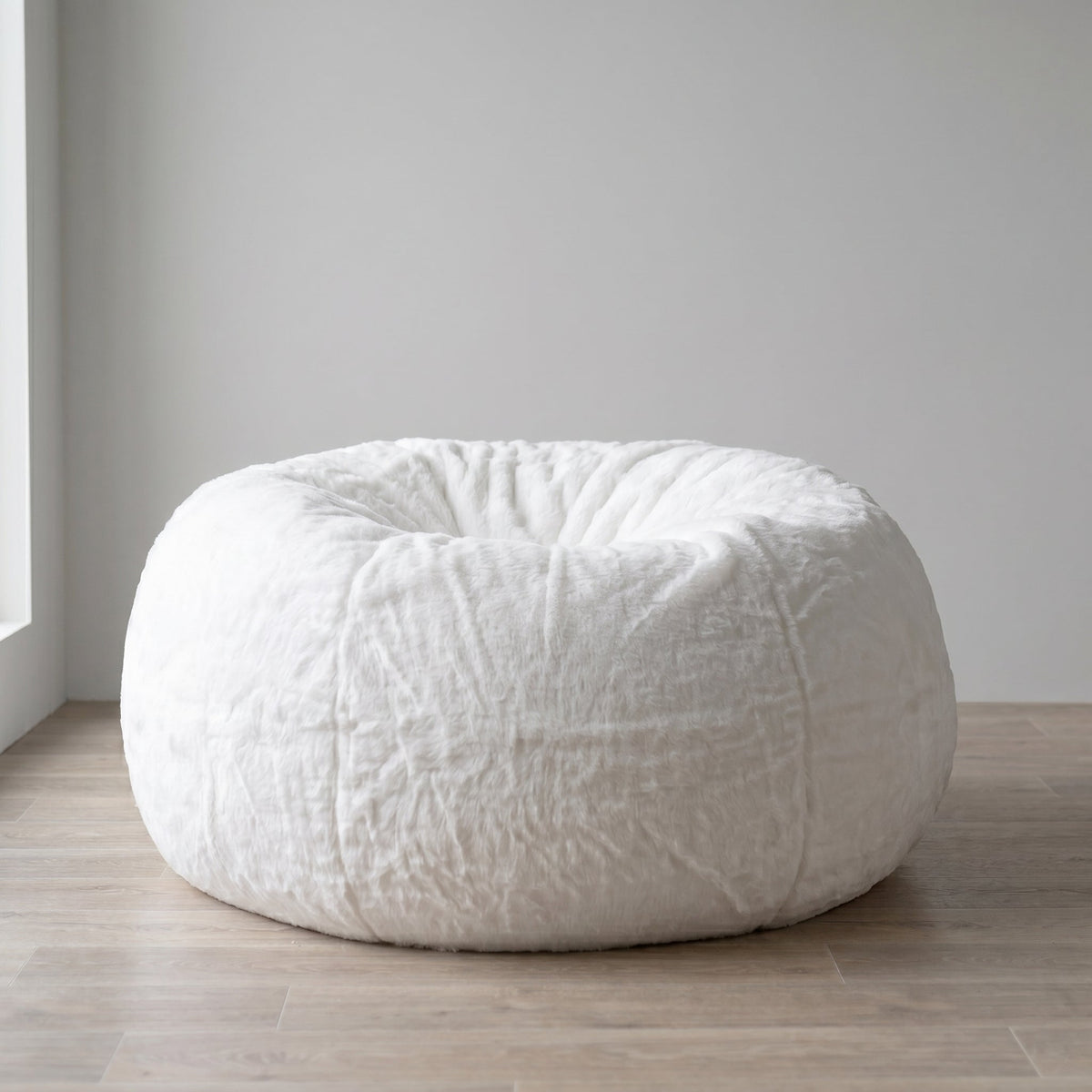 Cloud Plush Fur Bean Bag - White