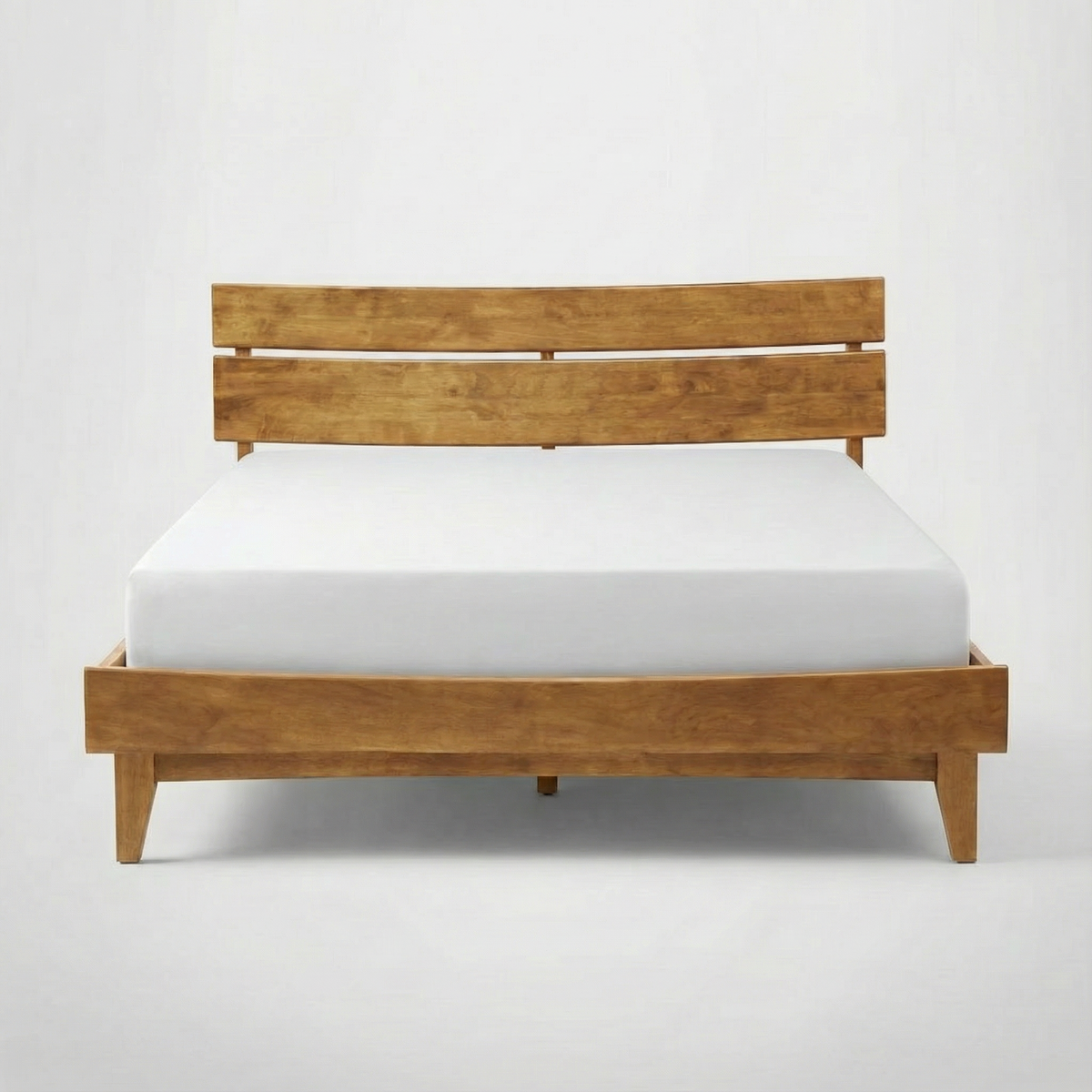 Aurora Solid Wood Bed Frame with headboard