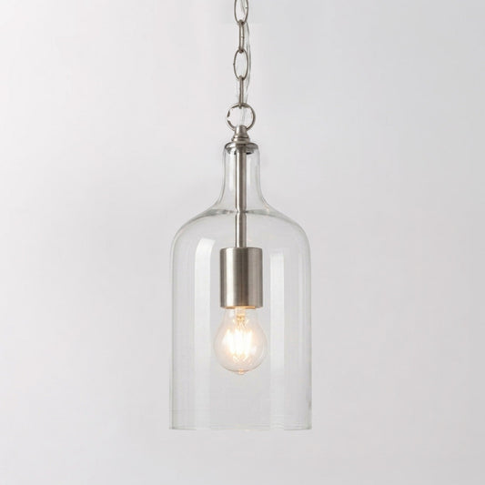 Kendal Glass Pendant Light - Nickel