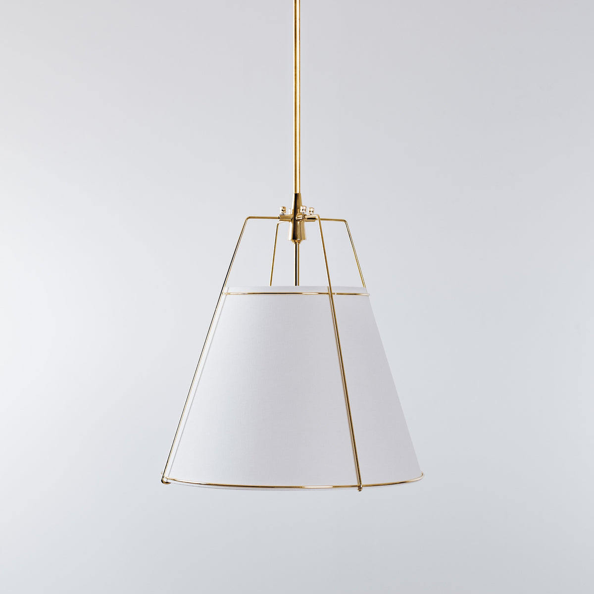 Jessie Pendant Light - White with Gold Hardware